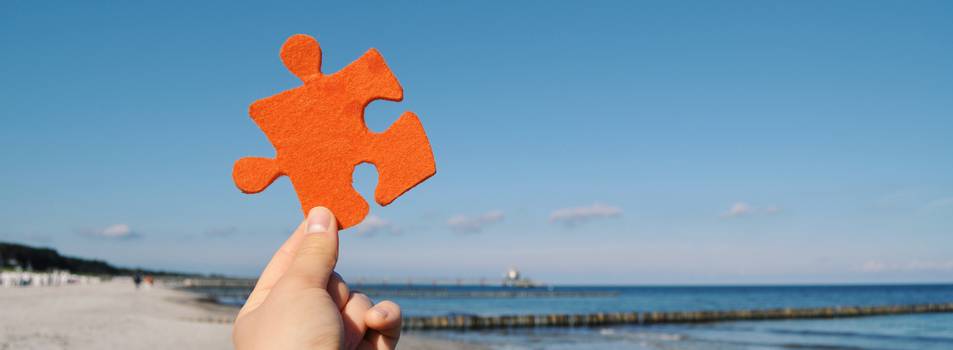 Puzzleteil am Meer