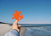 Puzzleteil am Meer